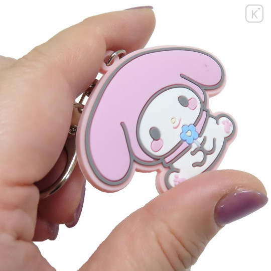 Japan Sanrio Rubber Keychain - My Melody / Flora - 2