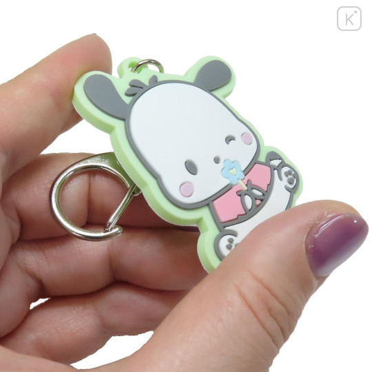 Japan Sanrio Rubber Keychain - Pochacco / Flora - 2