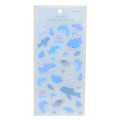 Japan Kamio Fluffy Seal Sticker - Whale & Shark / Sea Friends - 1