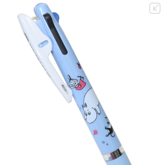 Japan Moomin Jetstream 3 Color Multi Ball Pen - Characters / Light Blue - 2