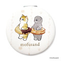 Japan Mofusand Mofumofu Store 2-sided Compact Mirror - Cat / Donuts - 1