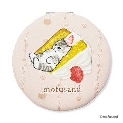 Japan Mofusand Mofumofu Store 2-sided Compact Mirror - Cat / Cake