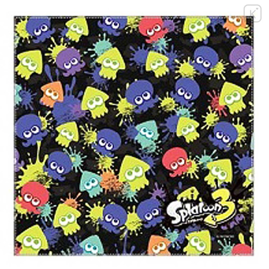 Japan Splatoon Handkerchief - Black - 1