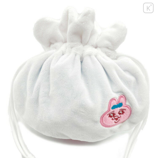 Japan Panchu Rabbit Fluffy Drawstring Bag - White - 1