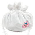 Japan Panchu Rabbit Fluffy Drawstring Bag - White - 1