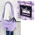 Japan Sanrio Popcorn Shoulder Bag - Kuromi / Ribbon - 4