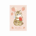 Japan Mofusand Mofumofu Store Square Magnet - Cat / Bee Nyan / Strawberry - 1