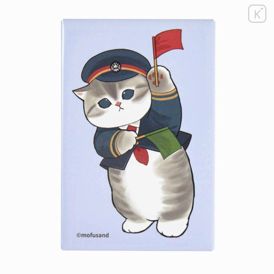 Japan Mofusand Mofumofu Station Square Magnet - Cat / Station Staff Nyan - 3