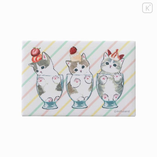 Japan Mofusand Square Magnet - Cat / Parfait Nyan - 1