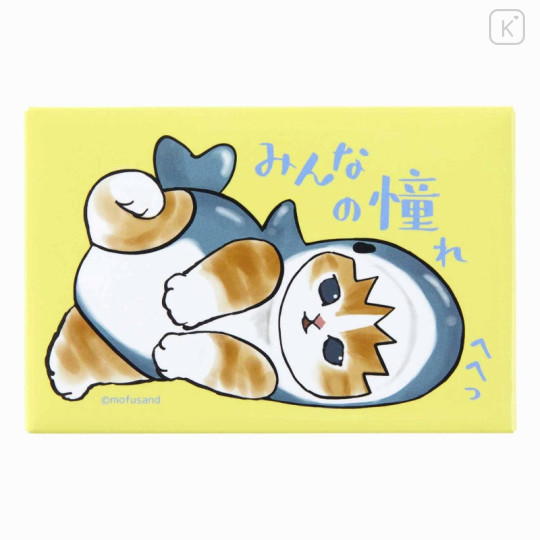 Japan Mofusand Square Magnet - Cat / Shark Everyone's Dream - 1