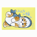 Japan Mofusand Square Magnet - Cat / Shark Everyone's Dream - 1