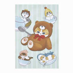 Japan Mofusand Exhibition Postcard - Cat / Bear Nyan Group