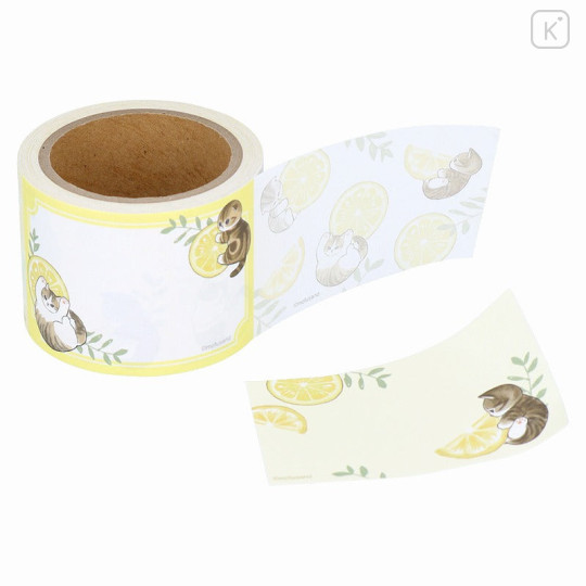 Japan Mofusand Roll Sticky Notes - Fruit Cat / Lemon - 4