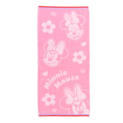 Japan Disney Jacquard Long Towel - Minnie Mouse