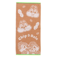 Japan Disney Jacquard Long Towel - Chip & Dale