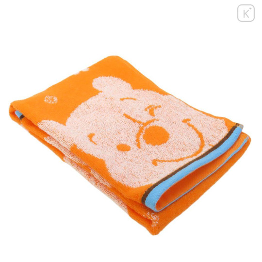 Japan Disney Jacquard Long Towel - Pooh - 3