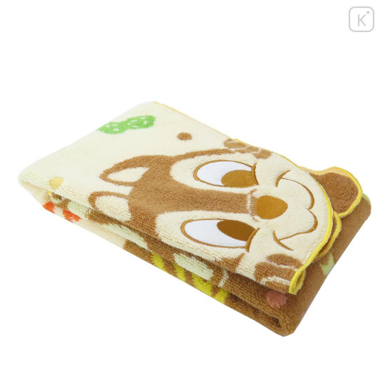 Japan Disney Jacquard Face Towel - Chip & Dale : Peekaboo - 3