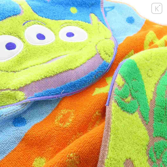 Japan Disney Jacquard Face Towel - Little Green Men : Peekaboo - 2
