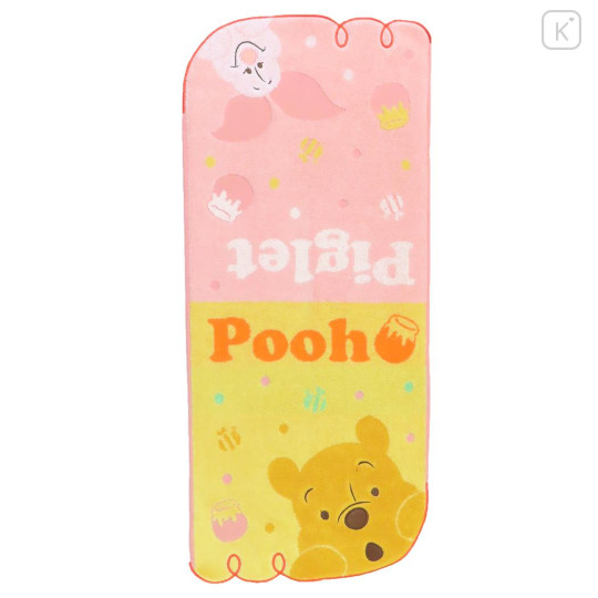 Japan Disney Jacquard Long Towel - Pooh & Piglet / Peekaboo - 1