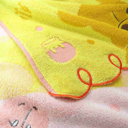 Japan Disney Jacquard Long Towel - Pooh & Piglet / Peekaboo - 2