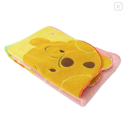 Japan Disney Jacquard Long Towel - Pooh & Piglet / Peekaboo - 3