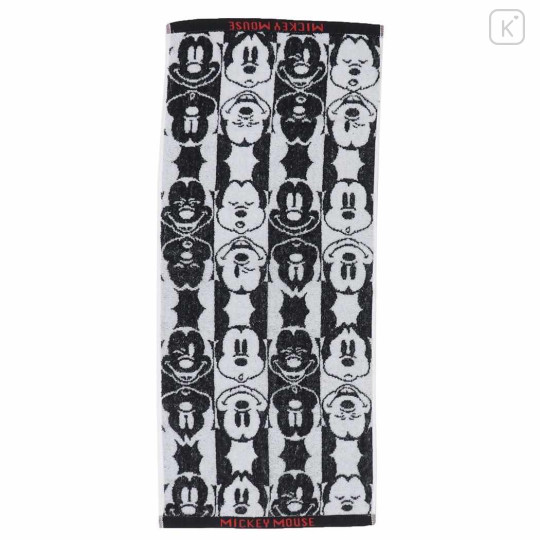 Japan Disney Jacquard Face Towel - Mickey Mouse : Silhouette - 1