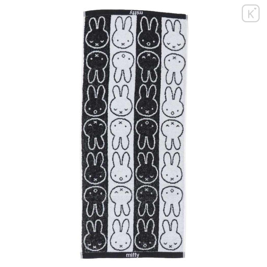 Japan Miffy Jacquard Face Towel - Black : Silhouette - 1