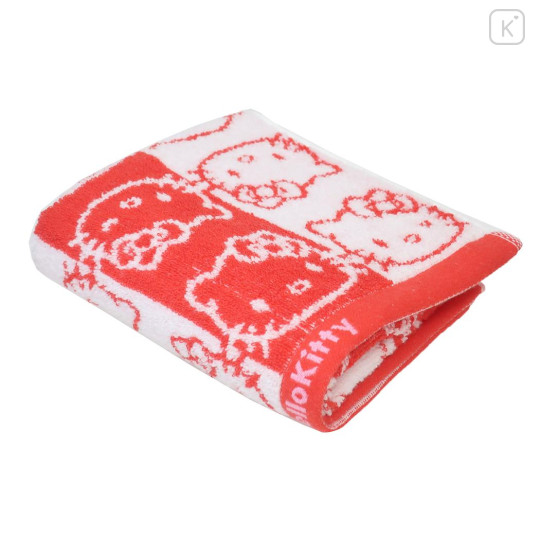 Japan Sanrio Jacquard Face Towel - Hello Kitty : Silhouette - 2