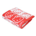 Japan Sanrio Jacquard Long Towel - Hello Kitty / Silhouette - 2