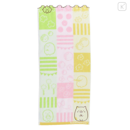 Japan San-X Jacquard Face Towel - Sumikko Gurashi : Neko & Zassou - 1