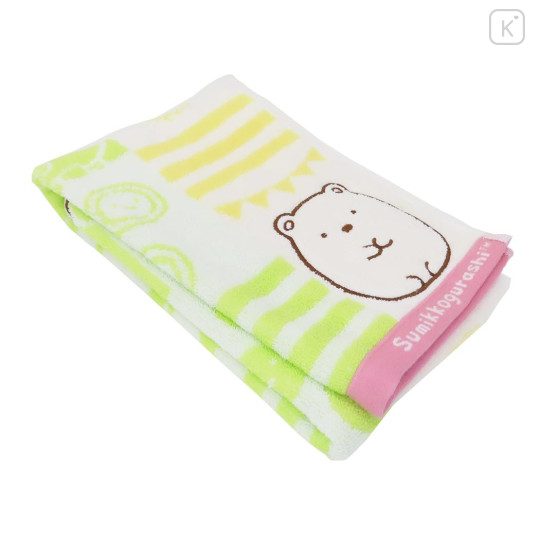 Japan San-X Jacquard Face Towel - Sumikko Gurashi : Shirokuma - 3