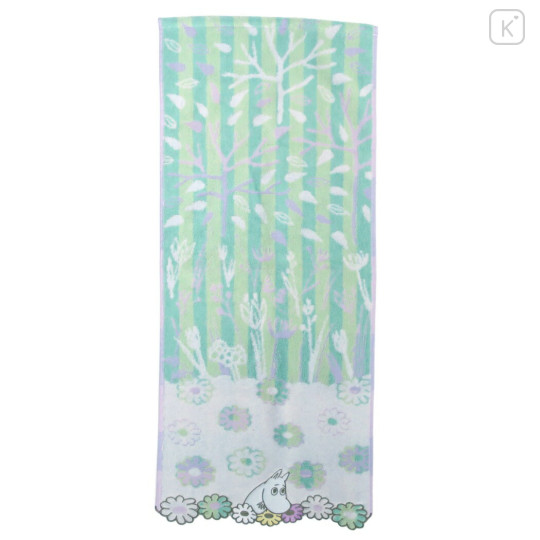 Japan Moomin Jacquard Long Towel - Green - 1