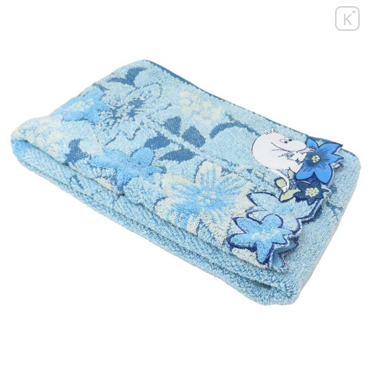 Japan Moomin Jacquard Long Towel - Blue - 3