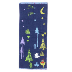 Japan Moomin Jacquard Long Towel - Little My / Night