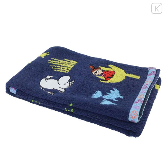 Japan Moomin Jacquard Long Towel - Little My / Night - 3