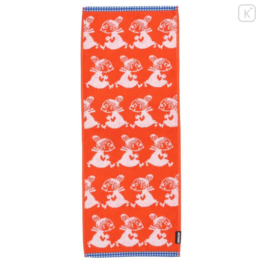 Japan Moomin Jacquard Long Towel - Little My / Silhouette - 1