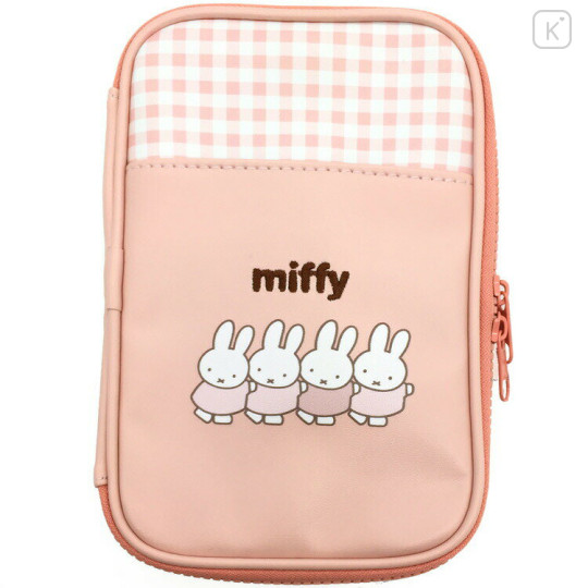 Japan Miffy Card Pocket Multi Accessory Case - Light Orange - 1