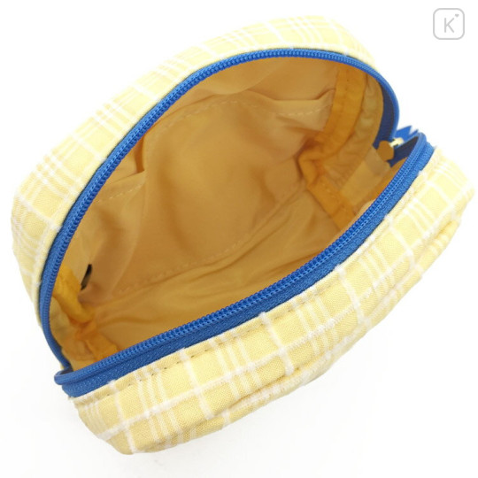 Japan Miffy Pouch & Tissue Case - Plaid / Yellow - 3