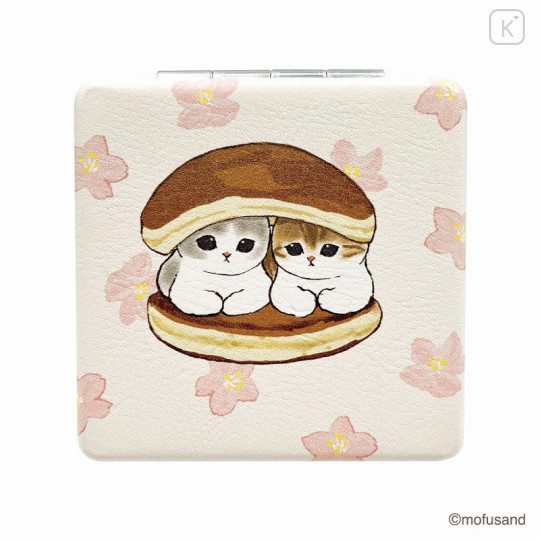 Japan Mofusand 2-sided Compact Mirror - Cat / Dorayaki - 1