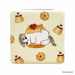 Japan Mofusand 2-sided Compact Mirror - Cat / Puff Pudding