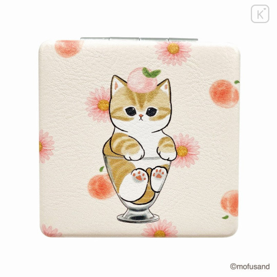 Japan Mofusand 2-sided Compact Mirror - Cat / Parfait - 1