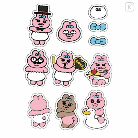 Japan Panchu Rabbit Sticker Set - Purple - 2