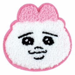 Japan Panchu Rabbit Fluffy Embroidery Sticker - White