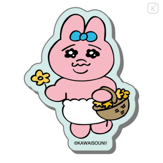 Japan Panchu Rabbit Die-cut Sticker - Flower - 1