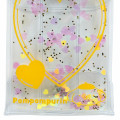 Japan Sanrio Original Clear Pouch with Carabiner - Pompompurin : Colorful Heart - 3