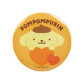 Japan Sanrio Original Mini Pouch with Badge - Pompompurin : Colorful Heart - 3