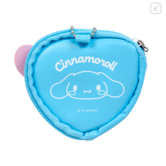 Japan Sanrio Original Mini Pouch with Badge - Cinnamoroll : Colorful Heart - 2