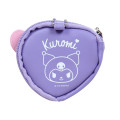 Japan Sanrio Original Mini Pouch with Badge - Kuromi : Colorful Heart - 2