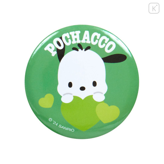 Japan Sanrio Original Mini Pouch with Badge - Pochacco : Colorful Heart - 3