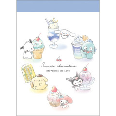 Japan Sanrio Mini Notepad - Characters / Dessert